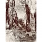 Trunks in the forest by Odilon Redon - 24x18 Inch Rolled Canvas Wall Art Print