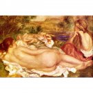 Two Bathers by Renoir - 24x18 Inch Rolled Canvas Wall Art Print