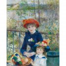 Two sisters on the terrace 2 by Renoir - 24x18 Inch Rolled Canvas Wall Art Print