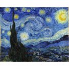 Van Gogh - Starry Night - 24x18 Inch Rolled Canvas Wall Art Print