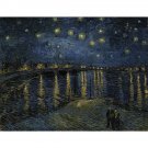 Van Gogh - Starry Night over the Rhone - 24x18 Inch Rolled Canvas Wall Art Print