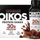 Oikos Protein Shake, Chocolate, 30g High Protein Drinks, Shelf Stable, Ready to Drink