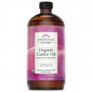 HERITAGE STORE Organic Castor Oil - Glass Bottle - Nourishing Treatment