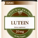 GNC Natural Brand Lutein 20mg, Supports Eye Health, 60 Capsules