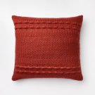 24"x24" Oversized Bobble Knit Striped Square Throw Pillow Red
