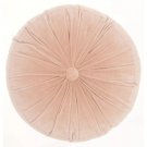 16" Ruched Velvet Round Throw Pillow Blush