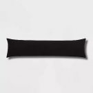 Lumbar Boucle Colorblock Decorative Throw Pillow Black