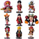 9pcs Set Anime One Piece Figure Toy Luffy Roronoa Zoro 7cm