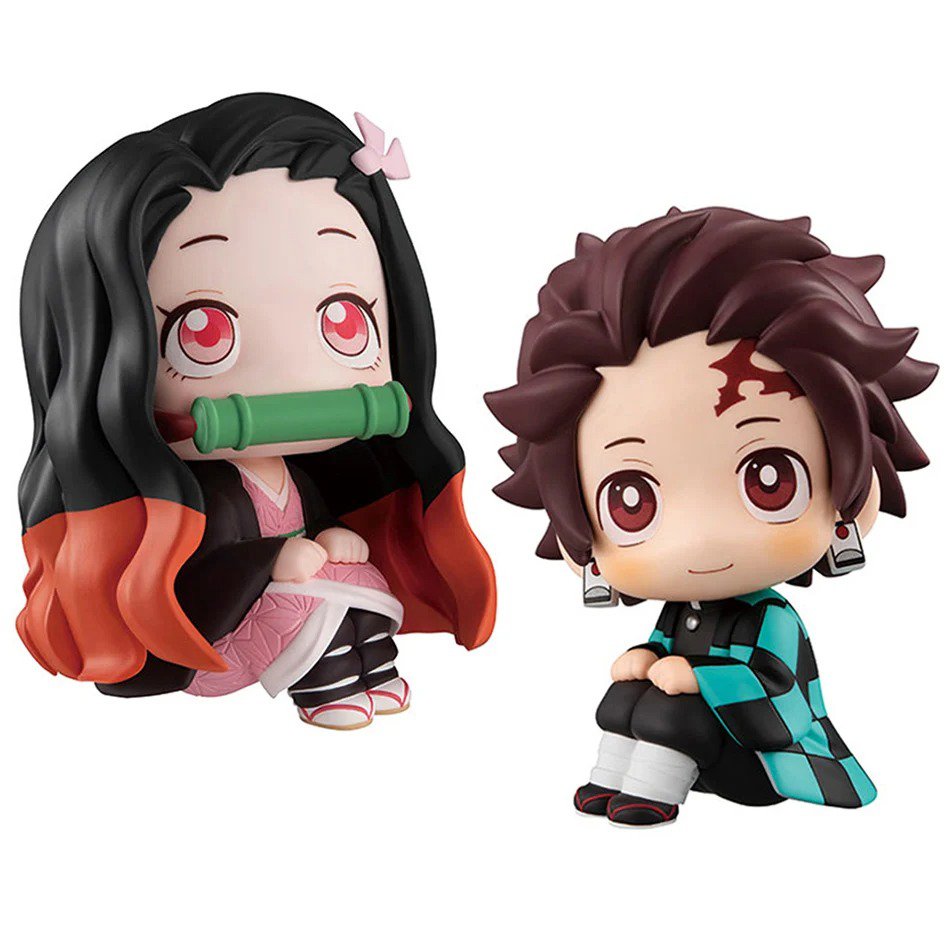 2Pcs/Set Demon Slayer Anime Figure 9cm Kamado Nezuko Kamado Tanjirou PVC Model Toy Gift