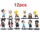 12pcs Anime Demon Slayer Kimetsu no Yaiba Figure Kamado Tanjirou Agatsuma Zenitsu Nezuko Toy B
