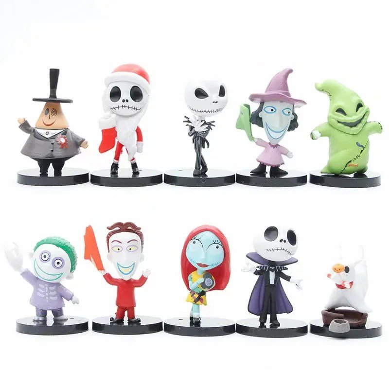 10pcs/set The Nightmare Before Christmas Jack Skellington Model Figure Toys    P