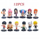 12pcs Anime One Piece Figure Luffy Sanji Nami Zoro Ace 9cm Action Figural PVC Model Kids Toy Gifs