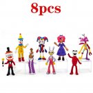 8Pcs/Set The Amazing Digital Circus Anime Figure Ragatha/Jax/Pomni Action Figure PVC Model A
