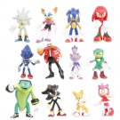 12pcs/Set Sonic PVC Character Toy Hedgehog Shadow Tail Figure Model Children Animal Toy