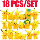 18pcs/Set Pokemon Action Figure Toys Set Cute 4CM Pikachu Anime Model Toy Gifts