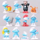 12PCS Smurfette Smurf Les Schtro Characters Blue Sister Action Figure Model Toy Kid Gift