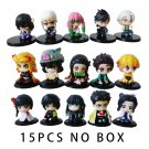 15 PCS/Set Demon Slayer Sitting Ghost Tanjiro Nidouzi Inosuke Zenizu Figure Action Figure Toys
