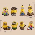 8Pcs/Set Miniones Figurines Toys 3D Eye Despicable Miniones Action Figures Toys Xmas Gifts