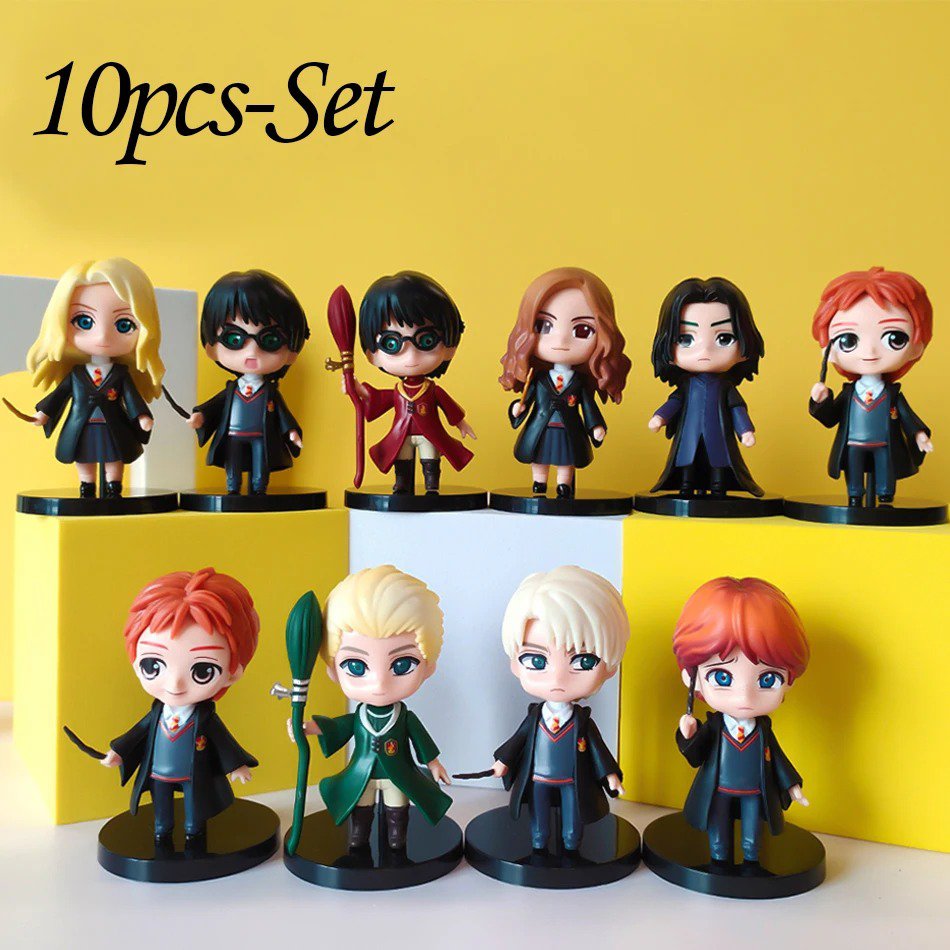 10Pcs-Set Harry Potters Figures Anime PVC Toys Movies Car  Christmas Gift