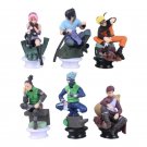 6pcs/set Anime Naruto Kakashi Shikamaru Sasuke Manga PVC Action Figure Toys