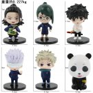 6Pcs/Set Jujutsu Kaisen Gojo Satoru Geto Suguru Zenin Maki Inumaki Toge Panda Anime Toys Gifts