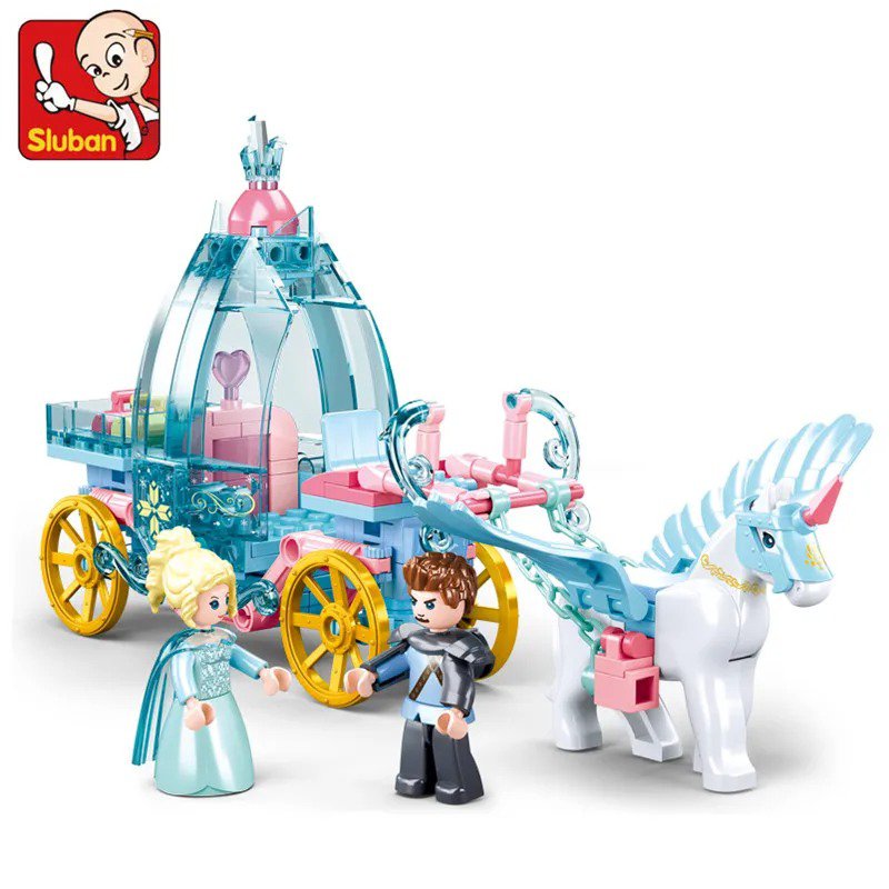 191pcs Romantic Princess Building Blocks Snow Pink Dream Royal Castle Bricks