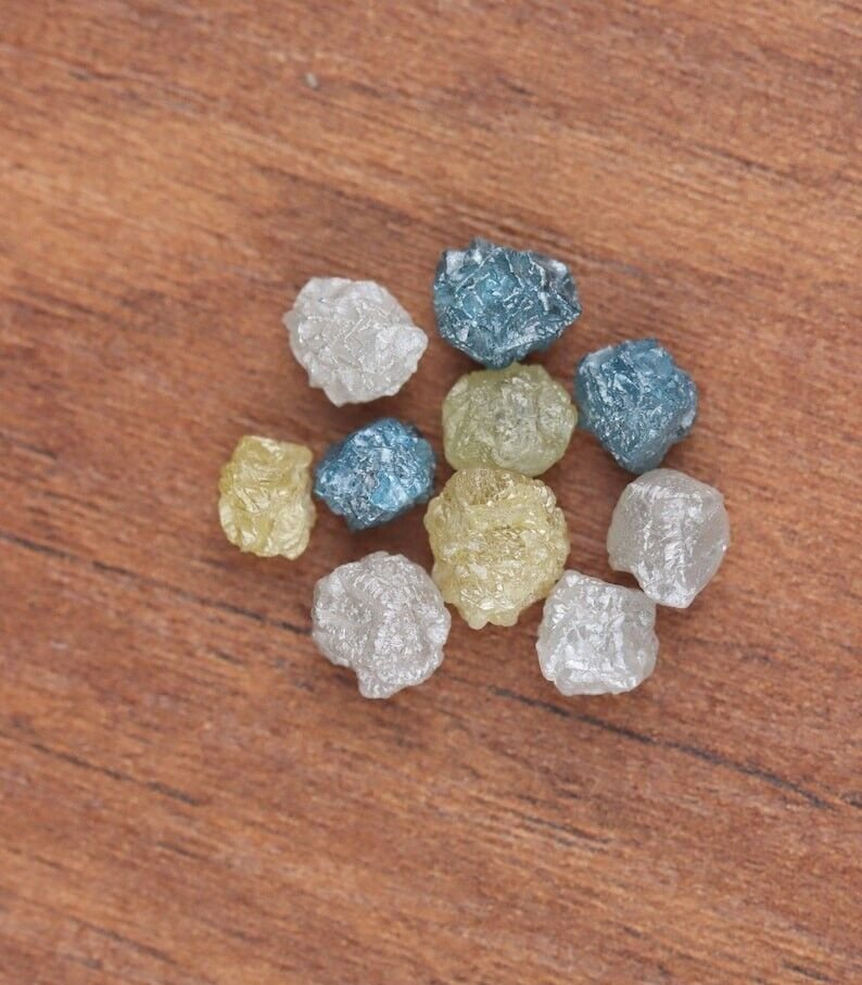 Natural Rough Diamond Mix Colour Raw Diamond Loose Uncut Diamond For Jewellery