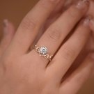 1 Ct Round Cut Simulated Diamond Ring Deer Antler Statement Antler Ring For Her