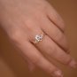 1 Ct Round Cut Simulated Diamond Ring Deer Antler Statement Antler Ring For Her