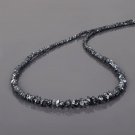 Black Raw Diamond Loose Uncut Nuggets Beads Rough Diamond Necklace For Gift