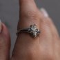 Anatomical Heart & Hands Shape Ring 925 Silver Cute Proposal Ring Gift For Lover