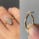 3 CT Oval Cut Diamond Full Bezel Set Simulated Diamond Ring Gift For Women