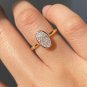 3 CT Oval Cut Diamond Full Bezel Set Simulated Diamond Ring Gift For Women