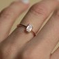 0.50Ct Emerald Cut Simulated Diamond Ring Unique Engagement Ring Gift For Women