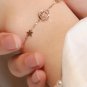 Minimalist Star & Moon Bracelet Simulated Diamond Birthday Gift Bracelet For Her