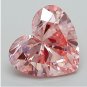 2.17Ct Heart Brilliant Cut Lab Grown Diamond Fancy Pink Lab Created Diamond Ring