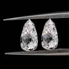 0.40 CT Briolette Lab Grown Diamond CVD Loose Diamond Pair For Diamond Jewellery