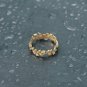 Leaf Shape Round Cut Simulated Ring Full Eternity Anniversary Ring Gift For Her