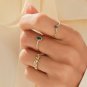 Leaf Shape Round Cut Simulated Ring Full Eternity Anniversary Ring Gift For Her
