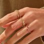 Leaf Shape Round Cut Simulated Ring Full Eternity Anniversary Ring Gift For Her