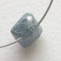Natural Rough Diamond Blue Raw Diamond Octahedron Drilled For Loose Diamond Ring