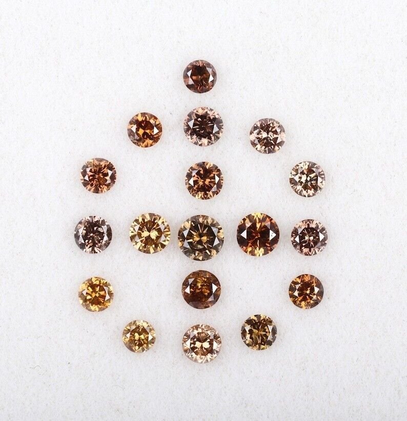 0.97Ct Round Cut Diamond Natural Fancy Color Diamond Loose Earth Mined Diamond