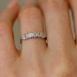 Baguette & Round Cut Simulated Diamond Ring Half Eternity Wedding Ring For Women