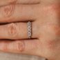Baguette & Round Cut Simulated Diamond Ring Half Eternity Wedding Ring For Women