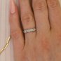Baguette & Round Cut Simulated Diamond Ring Half Eternity Wedding Ring For Women