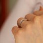 Baguette & Round Cut Simulated Diamond Ring Half Eternity Wedding Ring For Women