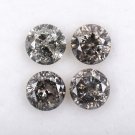 0.78Ct Round Cut Salt & Pepper Diamond Natural Loose Diamond For Engagement Ring