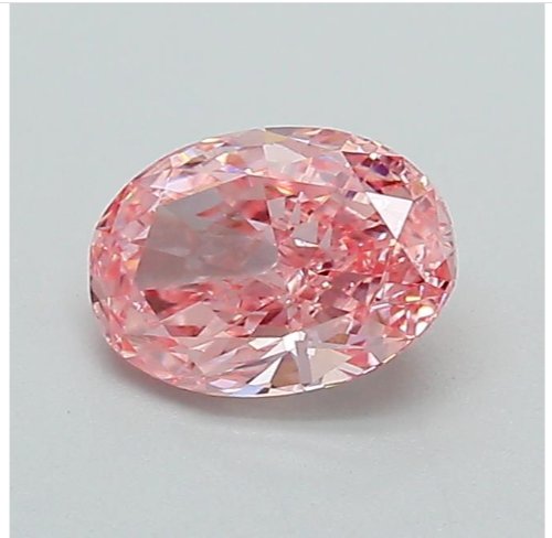 0.67Ct Oval Cut Lab Grown Diamond Fancy Vivid Pink Lab Created Diamonds For Ring