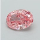 0.67Ct Oval Cut Lab Grown Diamond Fancy Vivid Pink Lab Created Diamonds For Ring