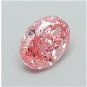 0.67Ct Oval Cut Lab Grown Diamond Fancy Vivid Pink Lab Created Diamonds For Ring